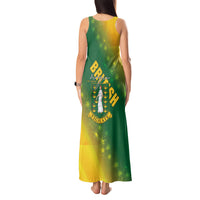 British Virgin Islands Tank Maxi Dress Coat Of Arms Plumeria Gradient Art