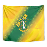 British Virgin Islands Tapestry Coat Of Arms Plumeria Gradient Art