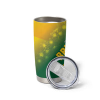 British Virgin Islands Tumbler Cup Coat Of Arms Plumeria Gradient Art