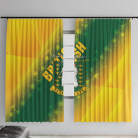 British Virgin Islands Window Curtain Coat Of Arms Plumeria Gradient Art