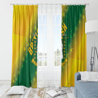 British Virgin Islands Window Curtain Coat Of Arms Plumeria Gradient Art