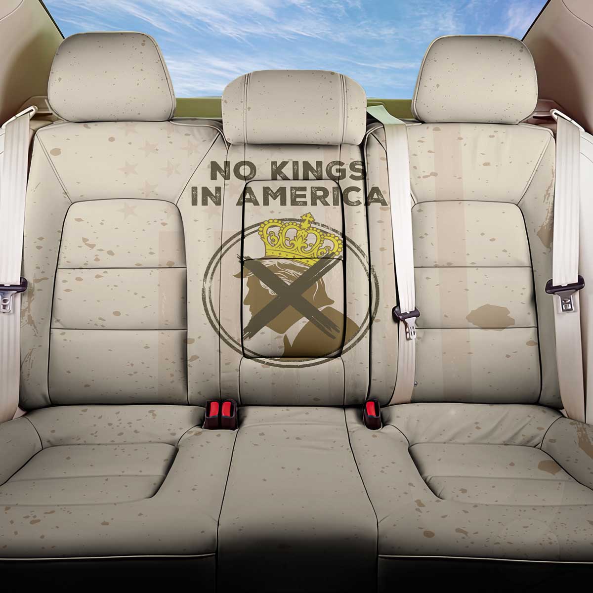 No Kings In America Back Car Seat Cover We The People - Wonder Print Shop