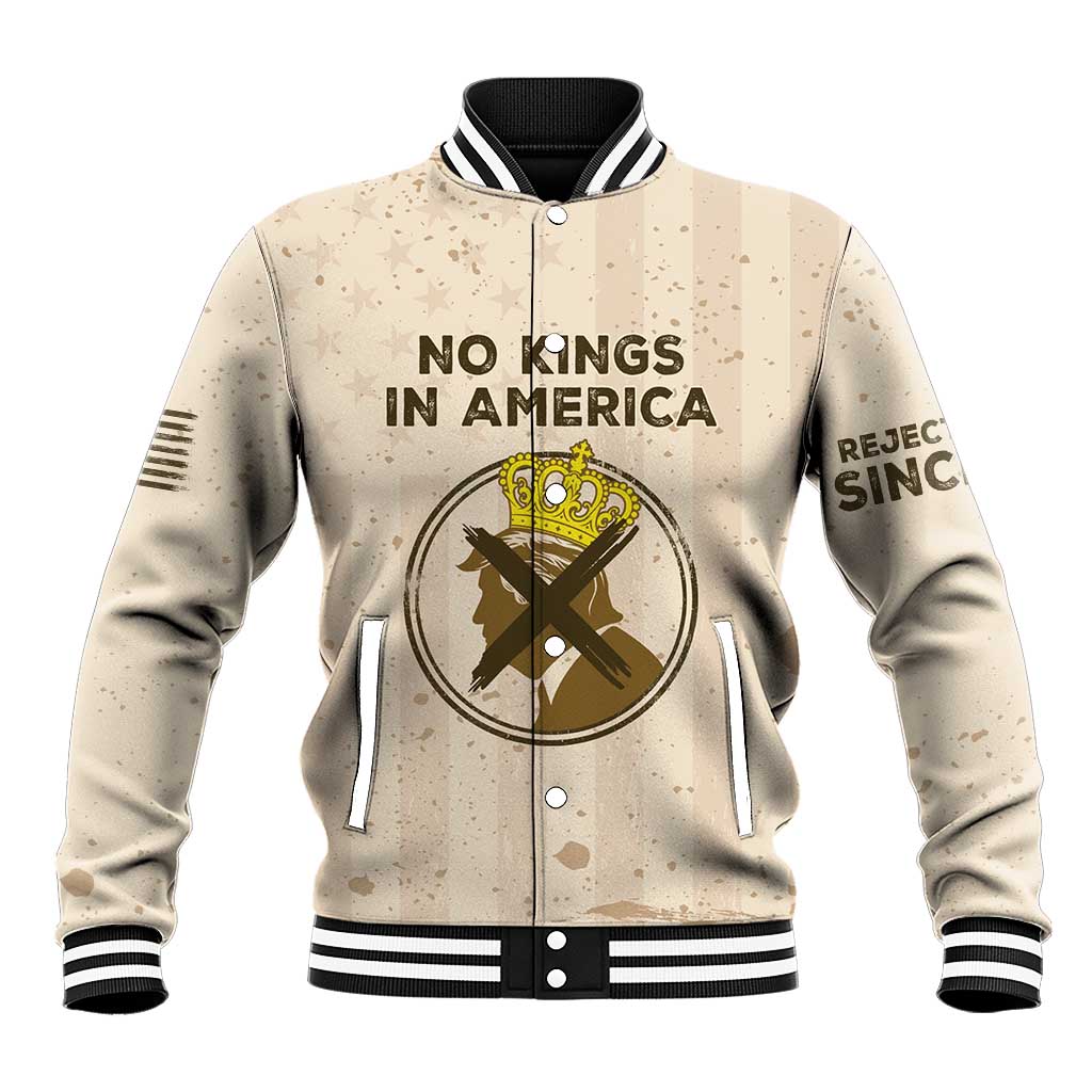 No Kings In America Baseball Jacket We The People - Wonder Print Shop