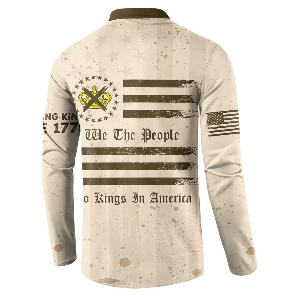 No Kings In America Button Sweatshirt We The People - Wonder Print Shop