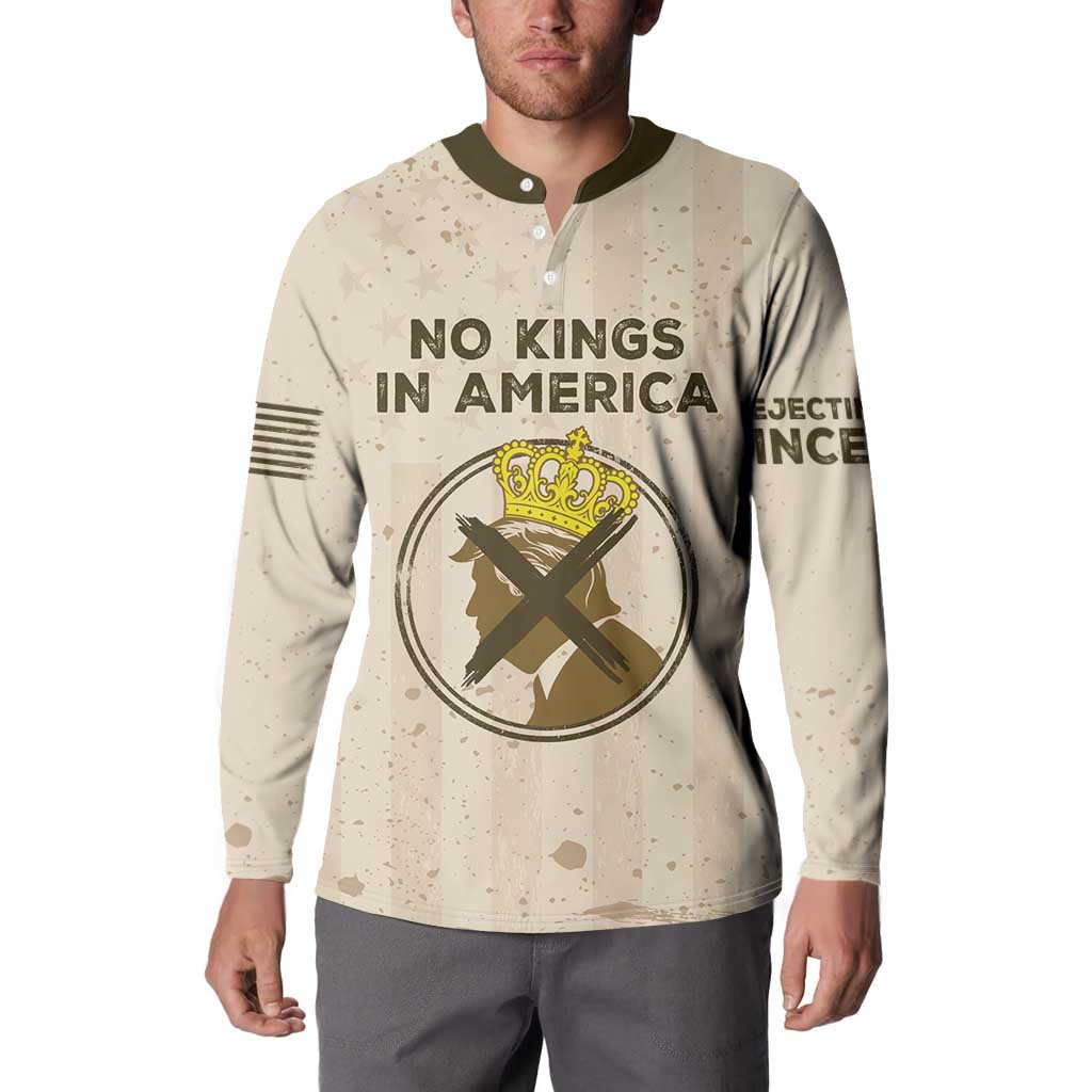 No Kings In America Button Sweatshirt We The People - Wonder Print Shop