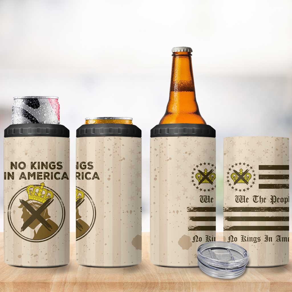 No Kings In America 4 in 1 Can Cooler Tumbler We The People - Wonder Print Shop