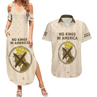 No Kings In America Couples Matching Summer Maxi Dress and Hawaiian Shirt We The People - Wonder Print Shop