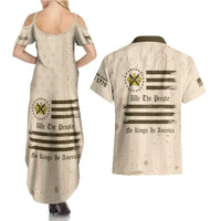 No Kings In America Couples Matching Summer Maxi Dress and Hawaiian Shirt We The People - Wonder Print Shop