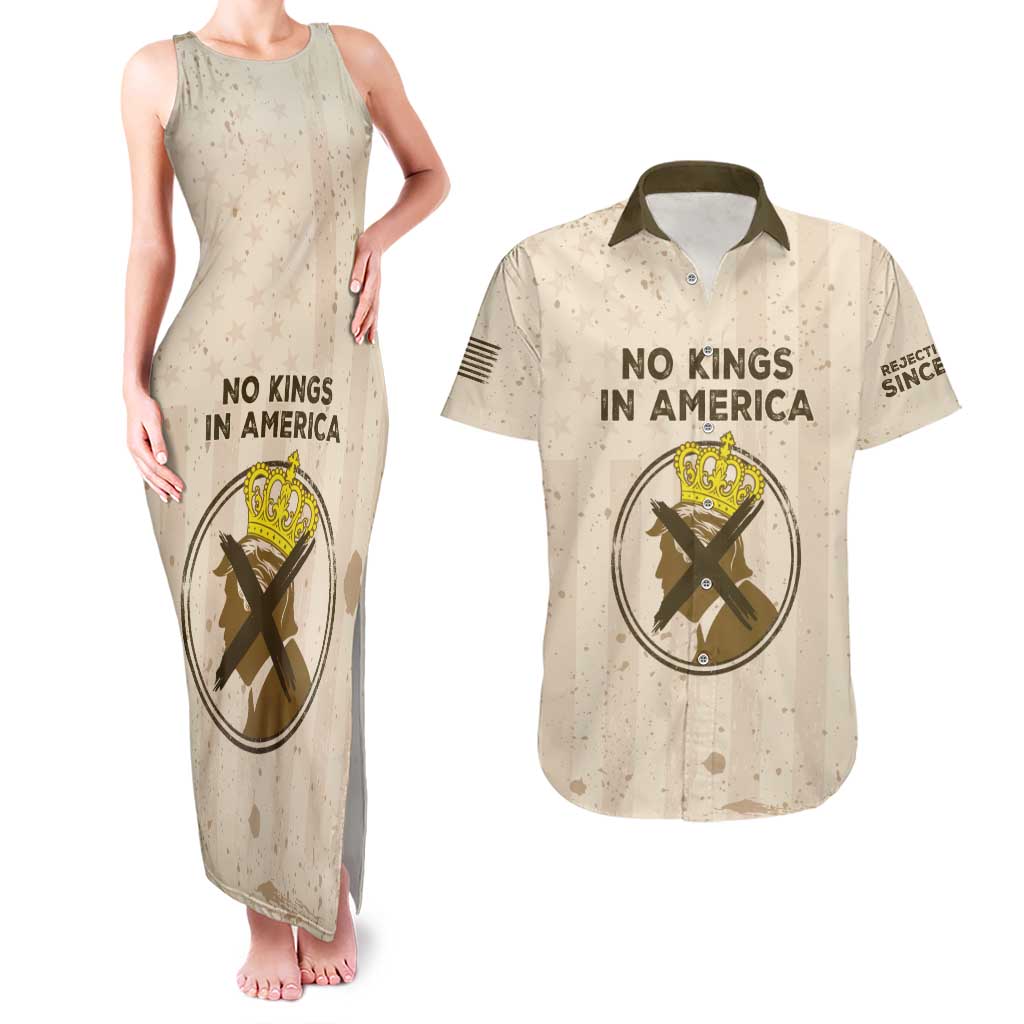 No Kings In America Couples Matching Tank Maxi Dress and Hawaiian Shirt We The People - Wonder Print Shop
