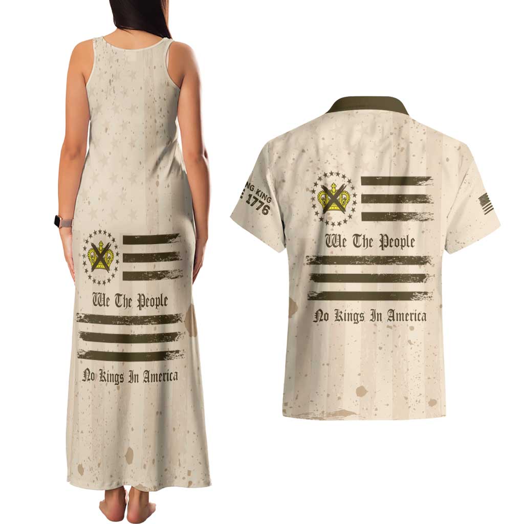 No Kings In America Couples Matching Tank Maxi Dress and Hawaiian Shirt We The People - Wonder Print Shop