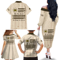 No Kings In America Family Matching Off The Shoulder Long Sleeve Dress and Hawaiian Shirt We The People - Wonder Print Shop