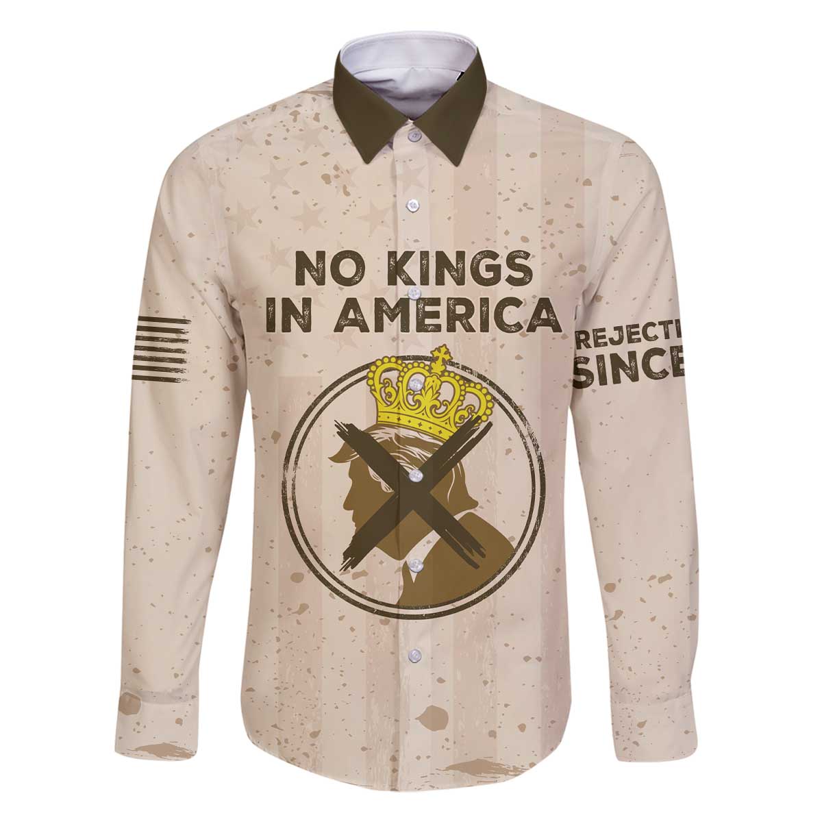 No Kings In America Family Matching Off The Shoulder Long Sleeve Dress and Hawaiian Shirt We The People - Wonder Print Shop