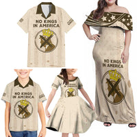 No Kings In America Family Matching Off Shoulder Maxi Dress and Hawaiian Shirt We The People - Wonder Print Shop