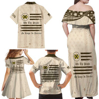 No Kings In America Family Matching Off Shoulder Maxi Dress and Hawaiian Shirt We The People - Wonder Print Shop