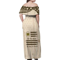 No Kings In America Family Matching Off Shoulder Maxi Dress and Hawaiian Shirt We The People - Wonder Print Shop