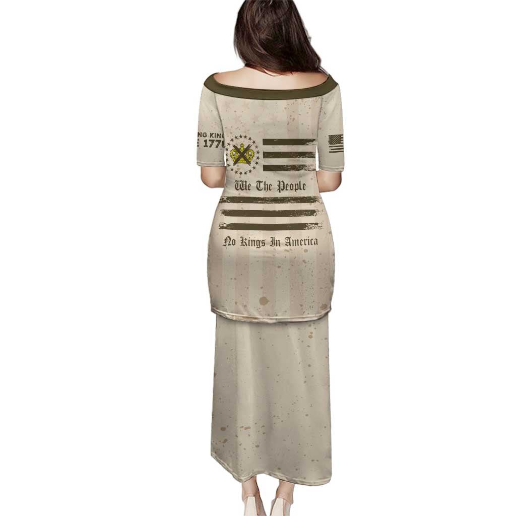 No Kings In America Family Matching Puletasi and Hawaiian Shirt We The People - Wonder Print Shop