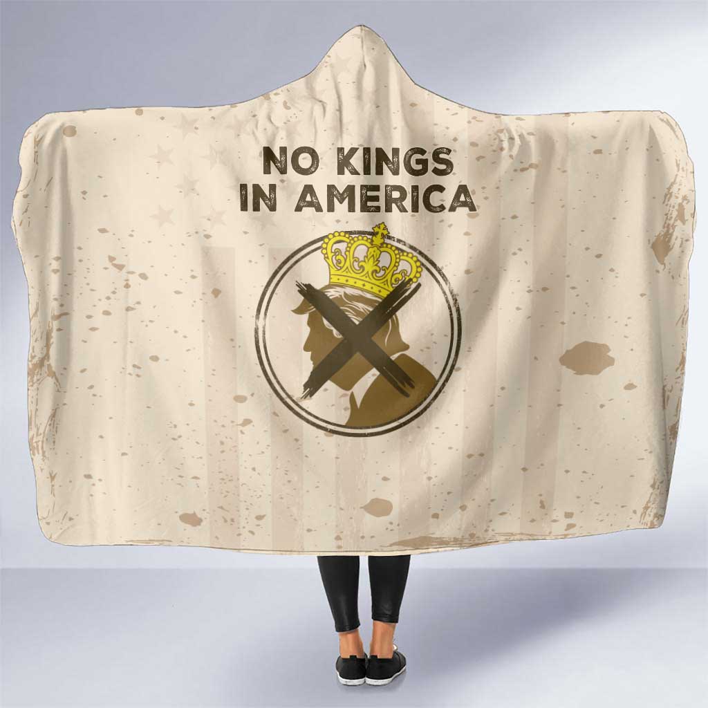No Kings In America Hooded Blanket We The People - Wonder Print Shop