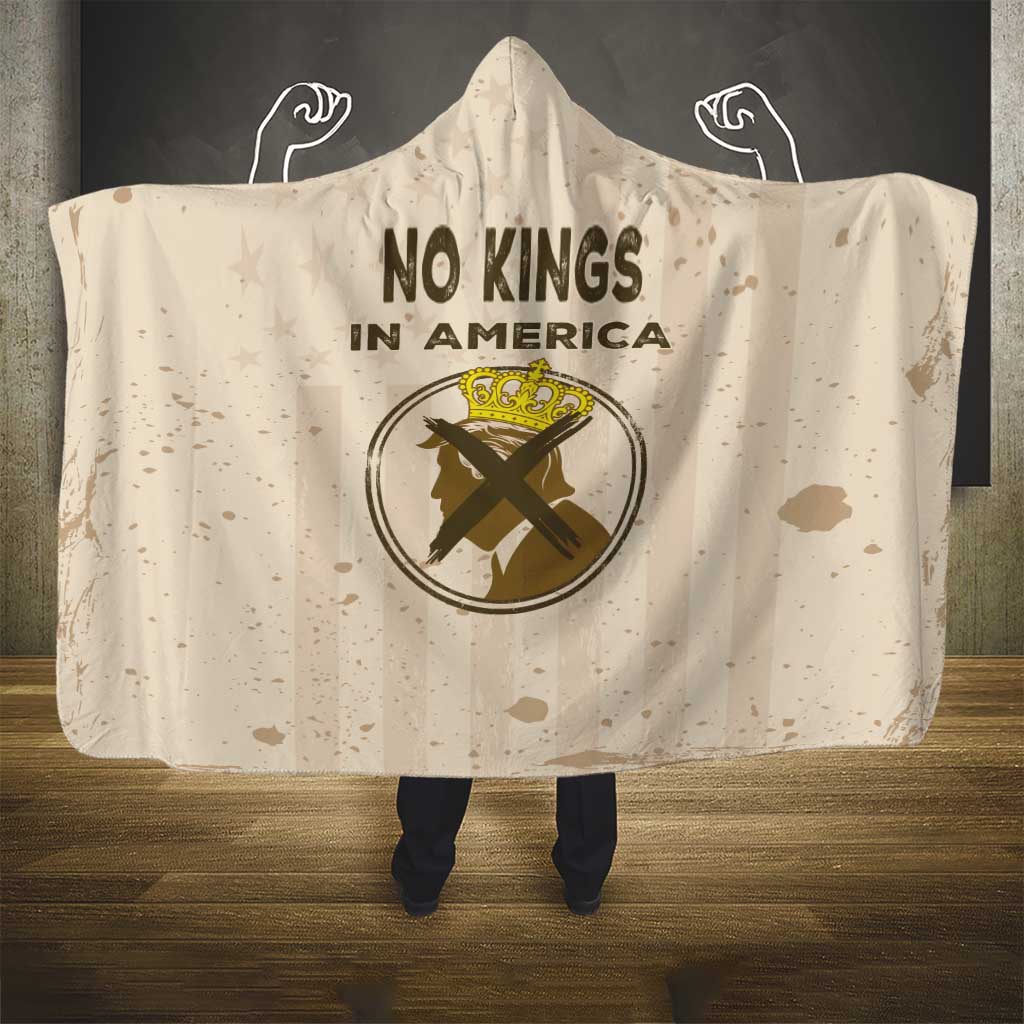 No Kings In America Hooded Blanket We The People - Wonder Print Shop