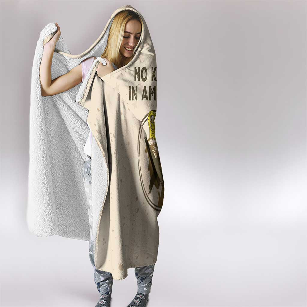 No Kings In America Hooded Blanket We The People - Wonder Print Shop