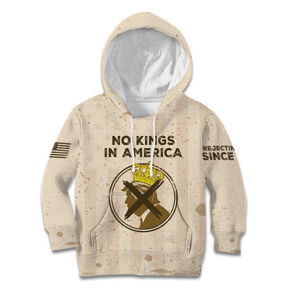 No Kings In America Kid Hoodie We The People - Wonder Print Shop