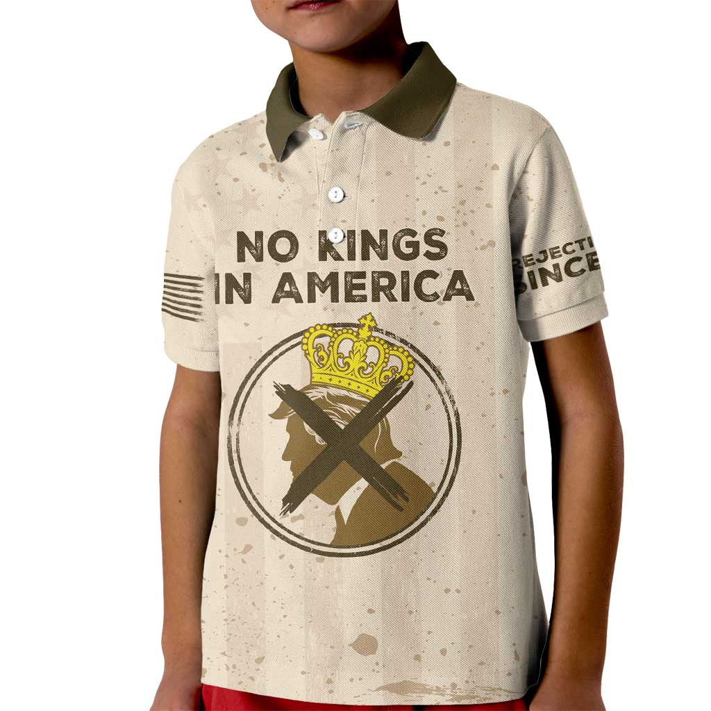 No Kings In America Kid Polo Shirt We The People - Wonder Print Shop
