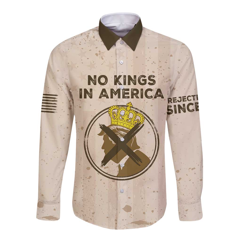 No Kings In America Long Sleeve Button Shirt We The People - Wonder Print Shop