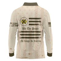 No Kings In America Long Sleeve Polo Shirt We The People - Wonder Print Shop