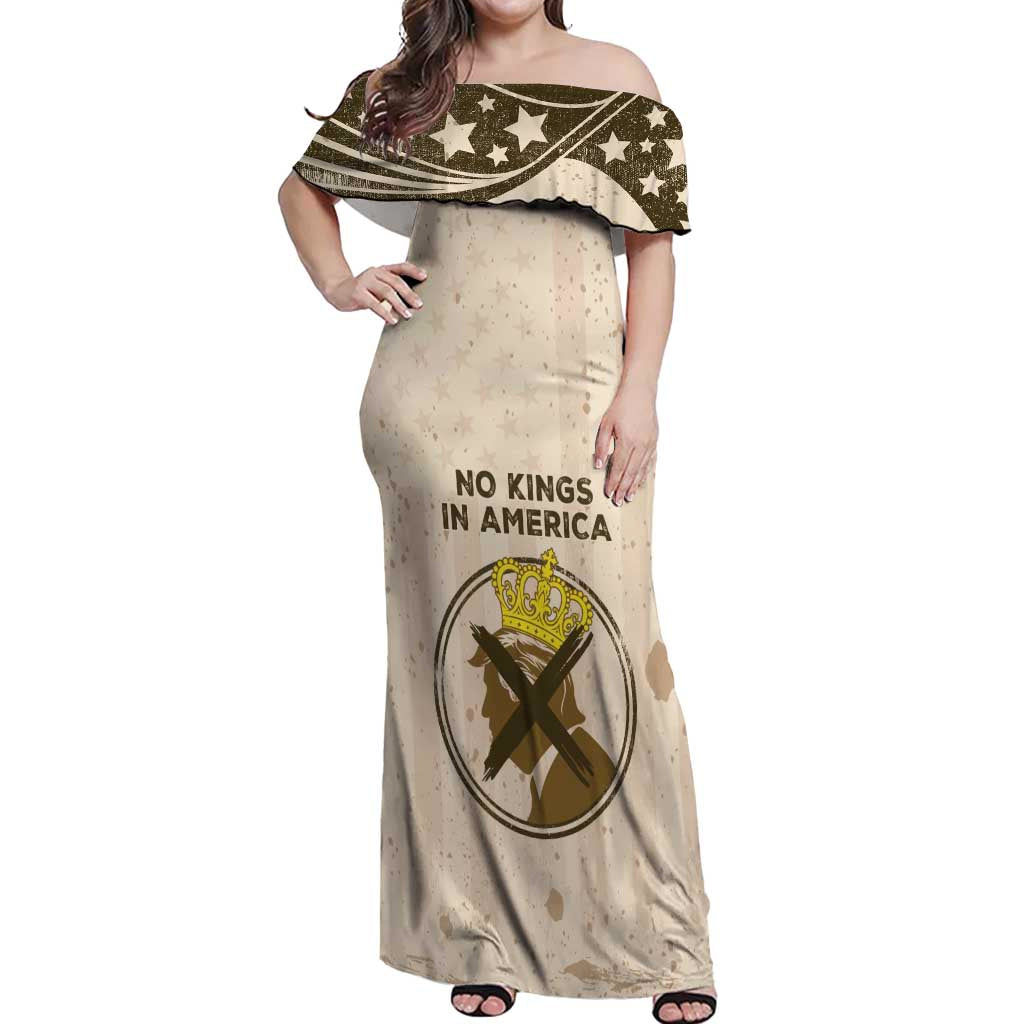 No Kings In America Off Shoulder Maxi Dress We The People - Wonder Print Shop