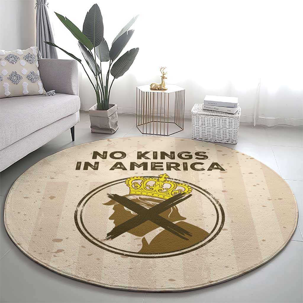 No Kings In America Round Carpet We The People - Wonder Print Shop