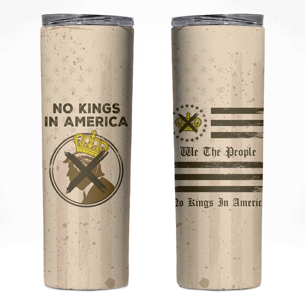 No Kings In America Skinny Tumbler We The People - Wonder Print Shop