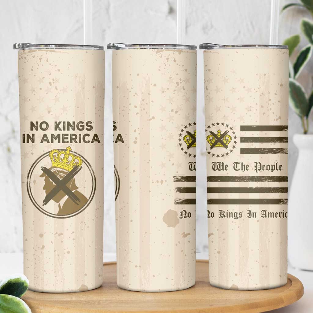 No Kings In America Skinny Tumbler We The People - Wonder Print Shop