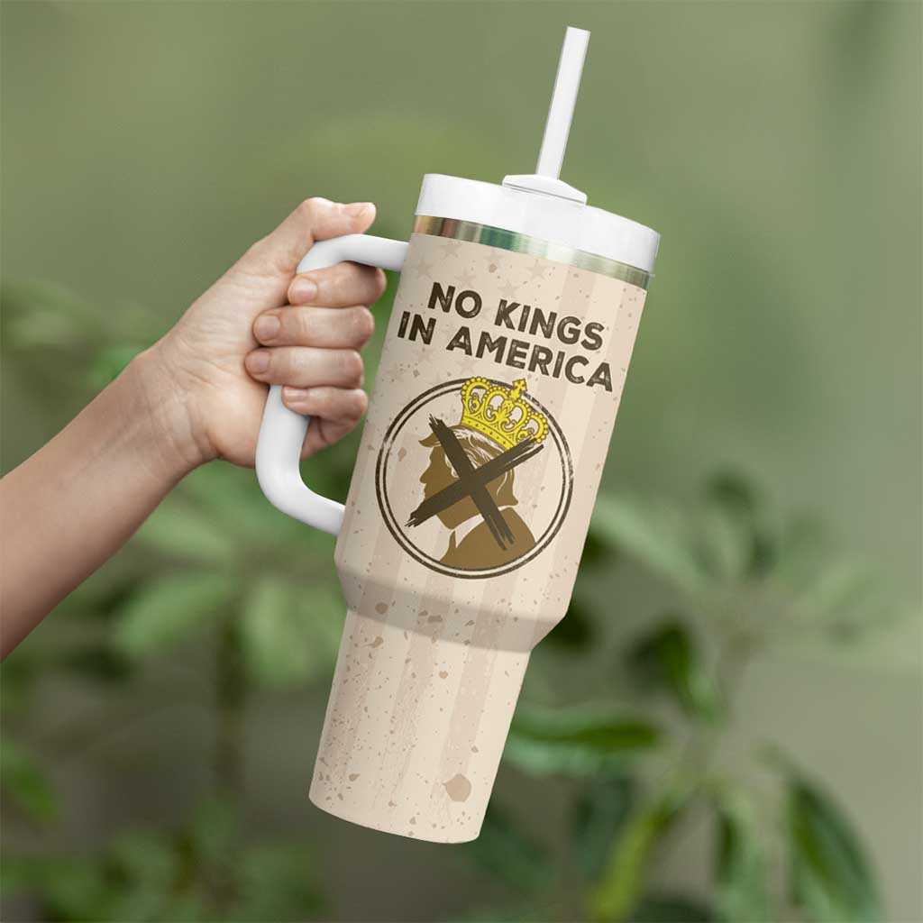 No Kings In America Tumbler With Handle We The People - Wonder Print Shop