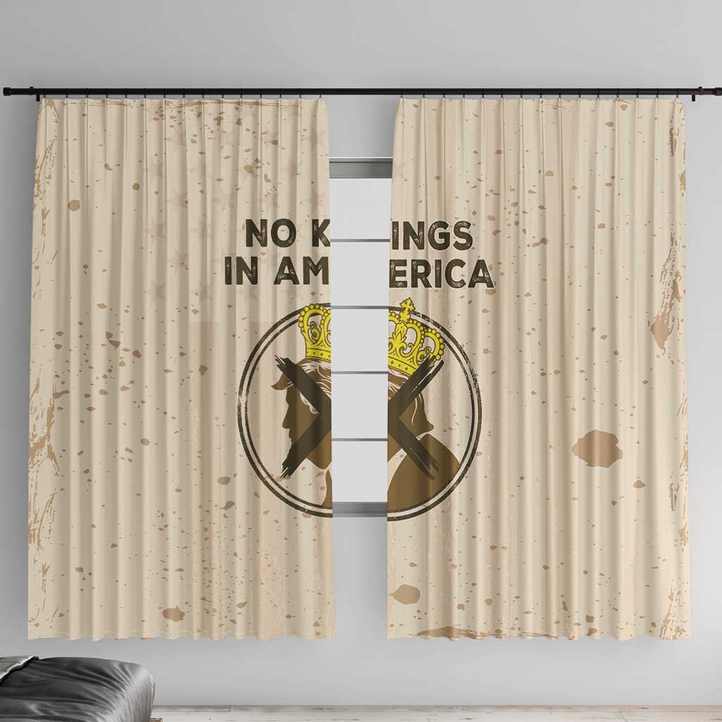 No Kings In America Window Curtain We The People - Wonder Print Shop