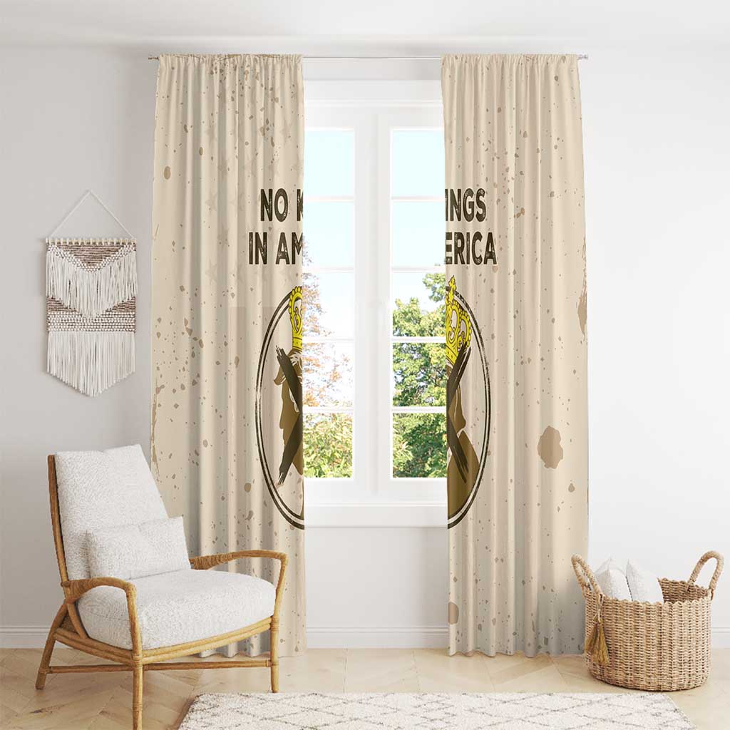 No Kings In America Window Curtain We The People - Wonder Print Shop
