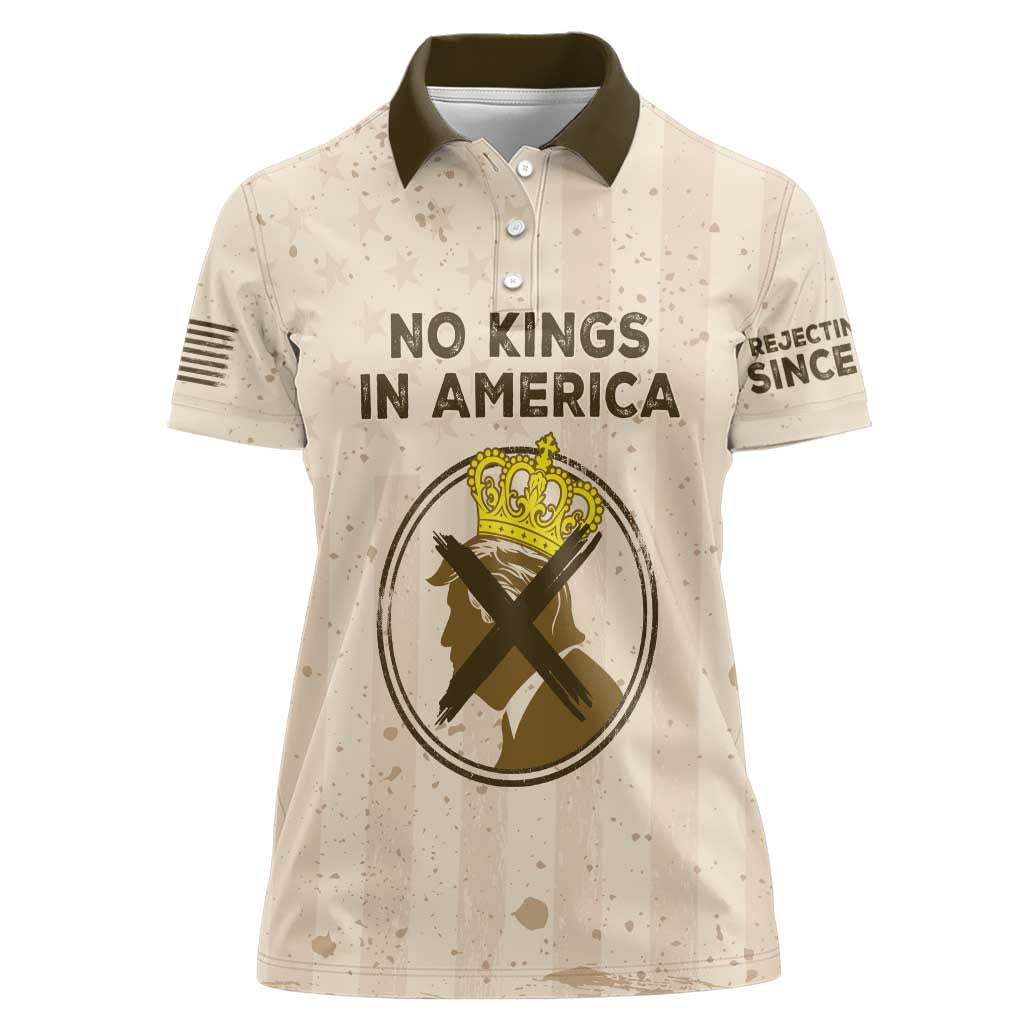 No Kings In America Women Polo Shirt We The People - Wonder Print Shop