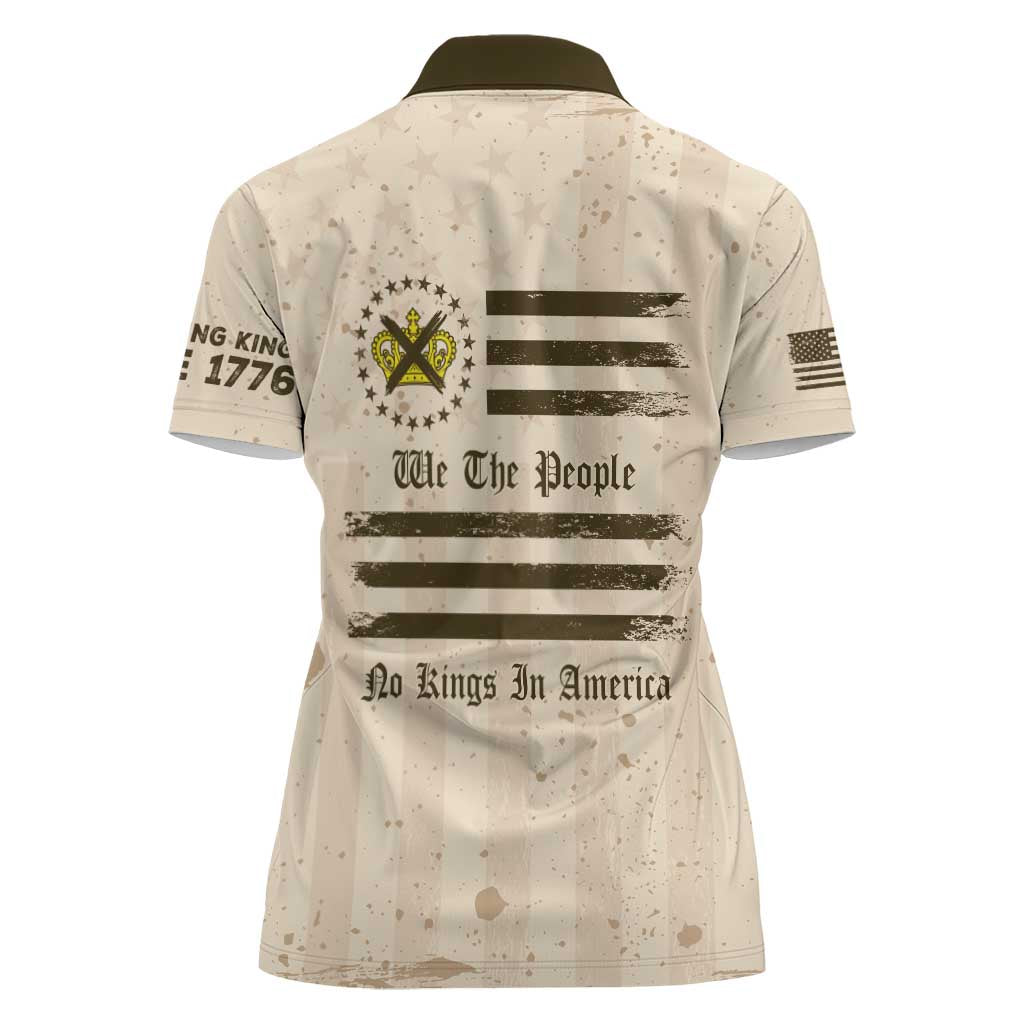 No Kings In America Women Polo Shirt We The People - Wonder Print Shop
