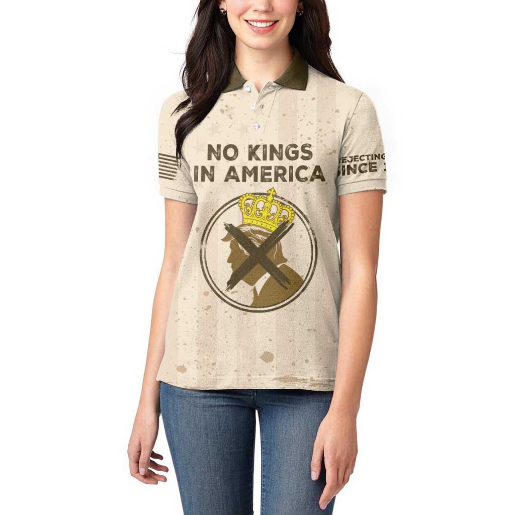 No Kings In America Women Polo Shirt We The People - Wonder Print Shop