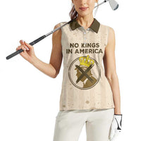 No Kings In America Women Sleeveless Polo Shirt We The People - Wonder Print Shop