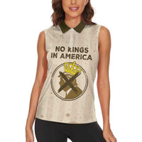 No Kings In America Women Sleeveless Polo Shirt We The People - Wonder Print Shop