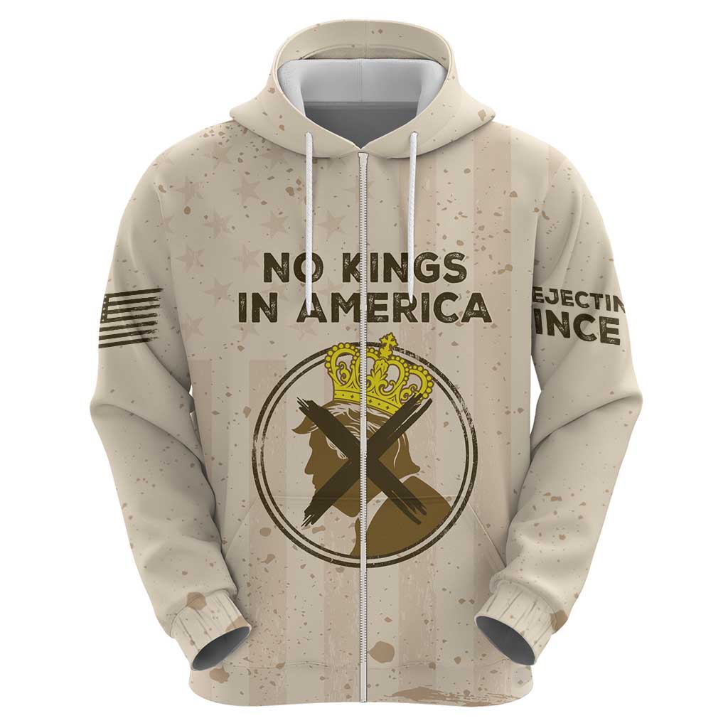No Kings In America Zip Hoodie We The People - Wonder Print Shop