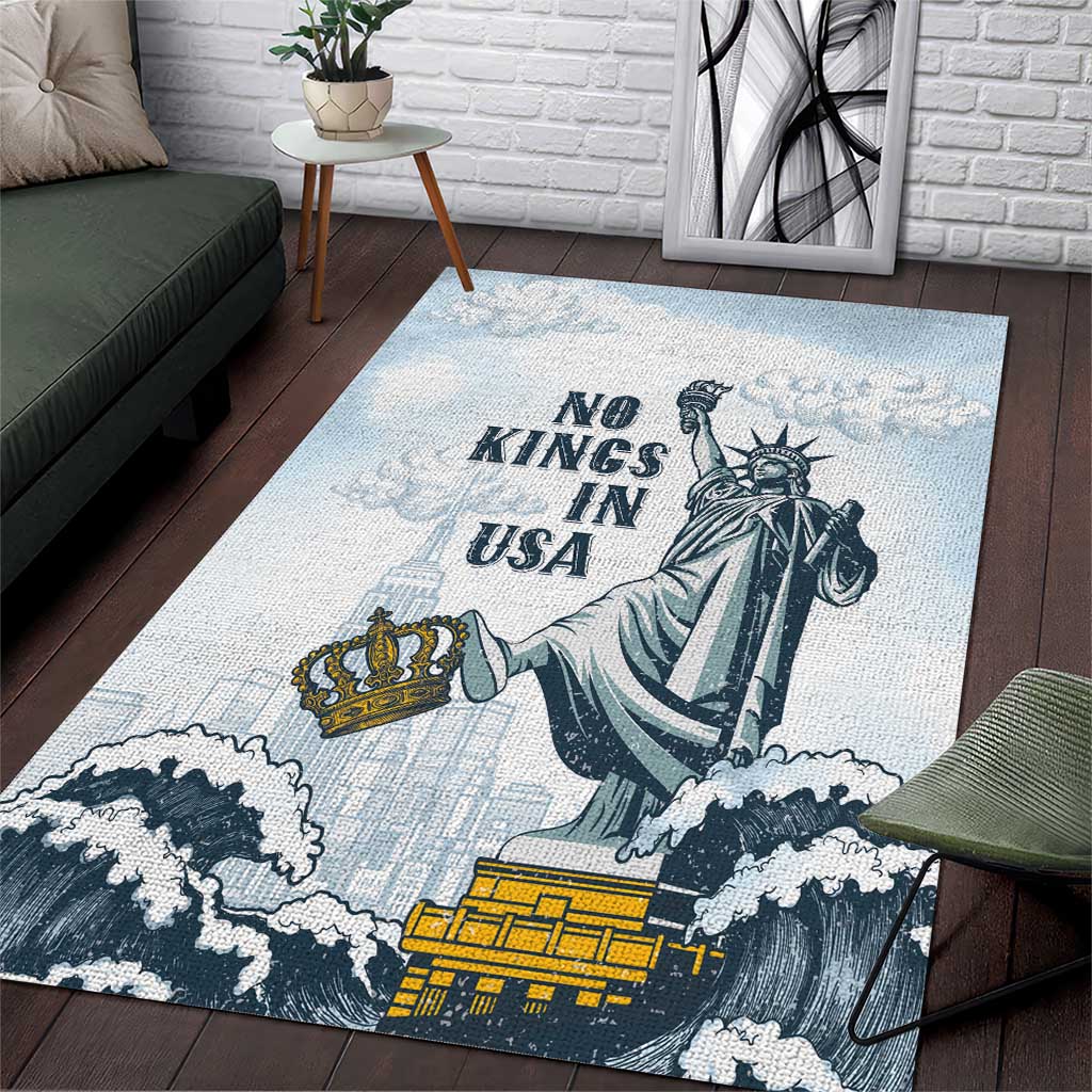 Funny Rejecting Kings Area Rug Since 1776 No Kings In America Retro Style LT05