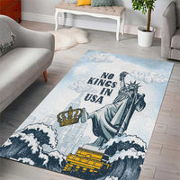 Funny Rejecting Kings Area Rug Since 1776 No Kings In America Retro Style LT05