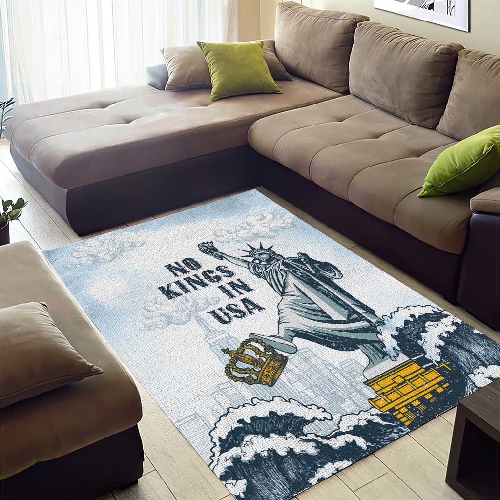 Funny Rejecting Kings Area Rug Since 1776 No Kings In America Retro Style LT05