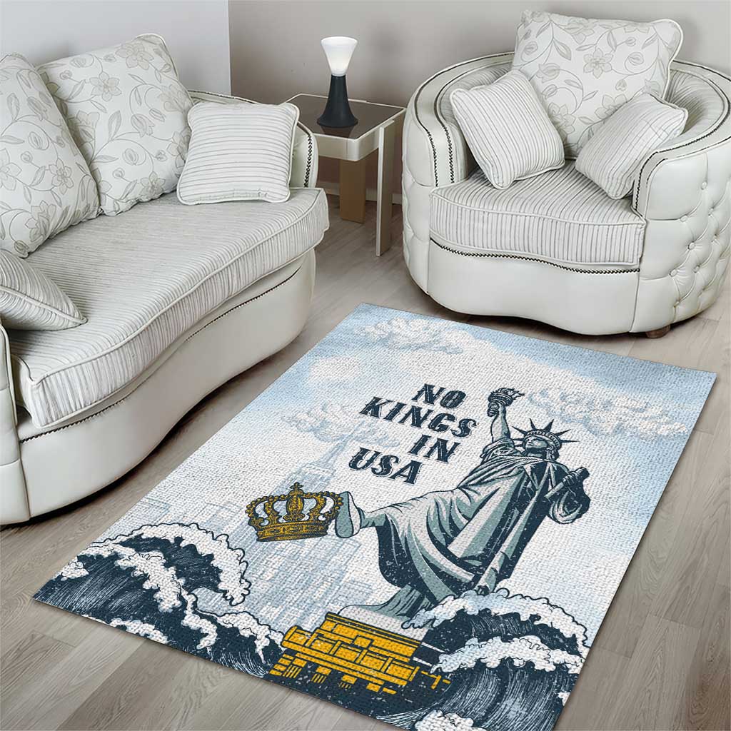 Funny Rejecting Kings Area Rug Since 1776 No Kings In America Retro Style LT05