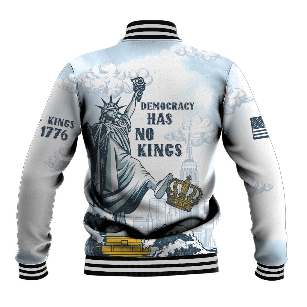 Funny Rejecting Kings Baseball Jacket Since 1776 No Kings In America Retro Style LT05