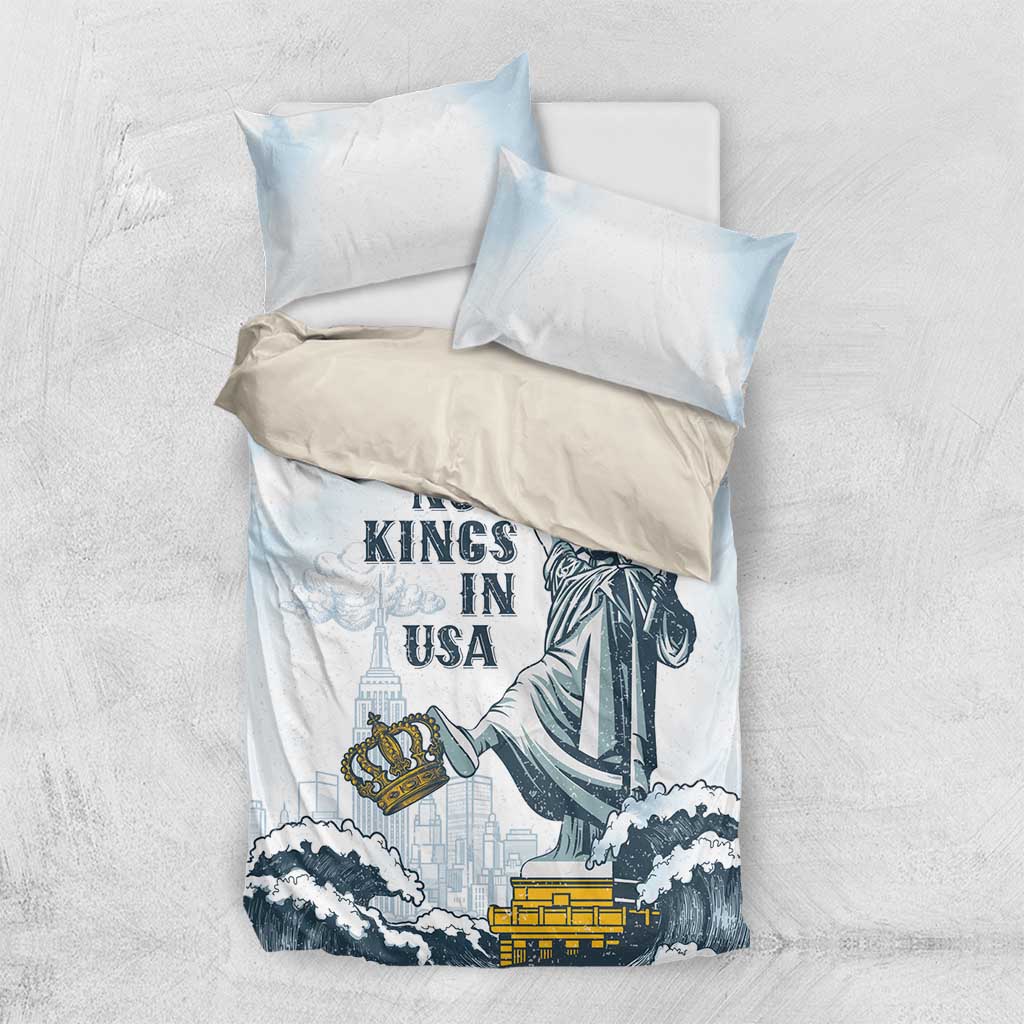 Funny Rejecting Kings Bedding Set Since 1776 No Kings In America Retro Style LT05