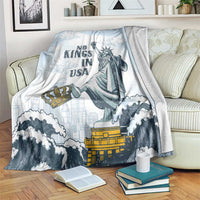 Funny Rejecting Kings Blanket Since 1776 No Kings In America Retro Style LT05