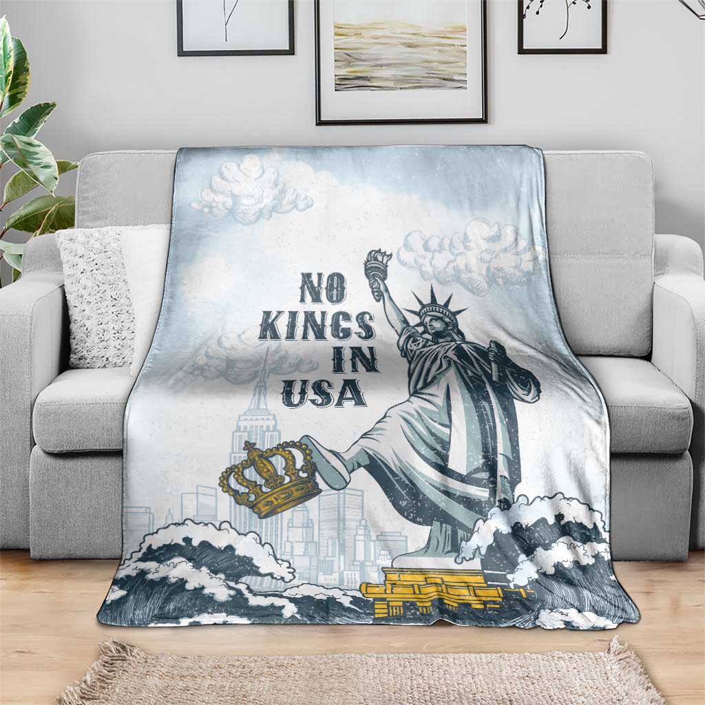 Funny Rejecting Kings Blanket Since 1776 No Kings In America Retro Style LT05