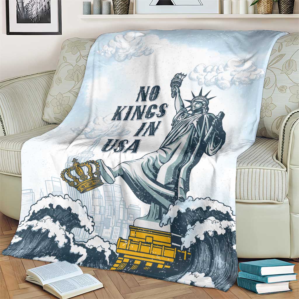 Funny Rejecting Kings Blanket Since 1776 No Kings In America Retro Style LT05