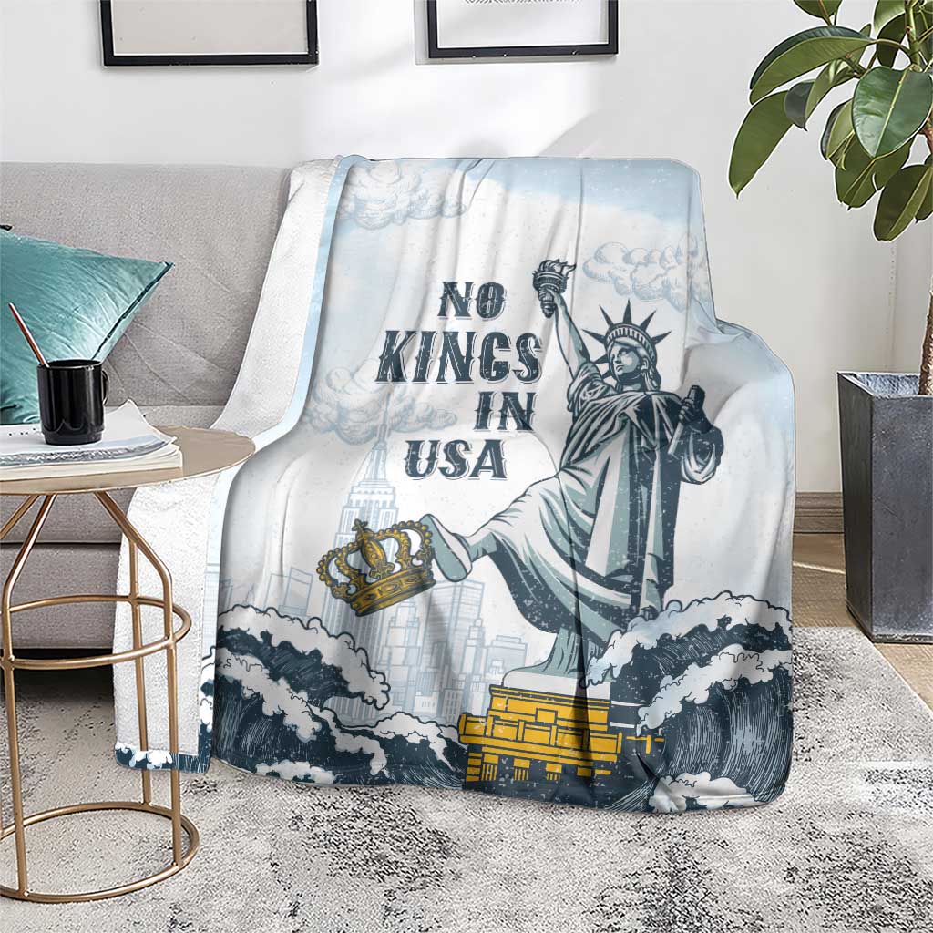 Funny Rejecting Kings Blanket Since 1776 No Kings In America Retro Style LT05